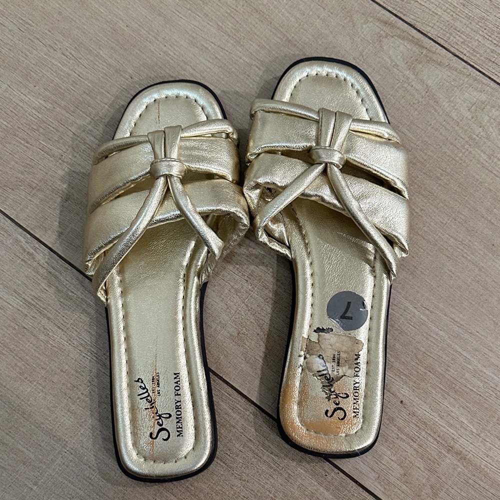 Seychelles Metallic Gold Women's Sandals